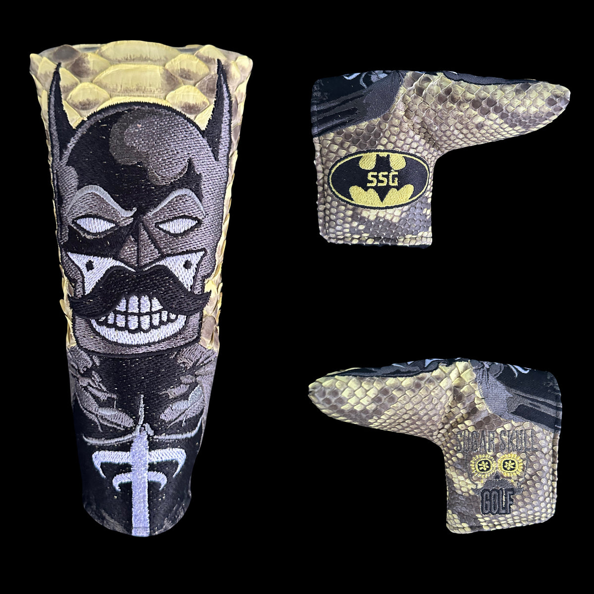 SSG 1/1 Snakeskin Batman Skull Putter Cover – Sugar Skull Golf