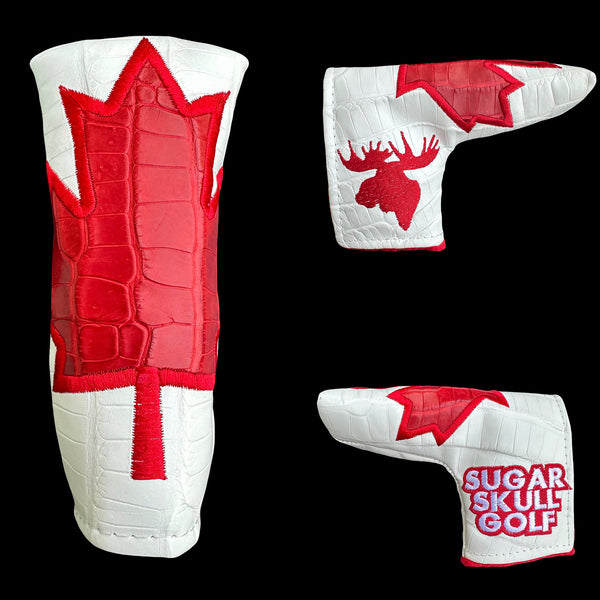 SSG 1/1 White Alligator Maple Leaf Putter Cover