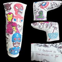 SSG 1/1 Hand Drawn Superheroes Putter Cover