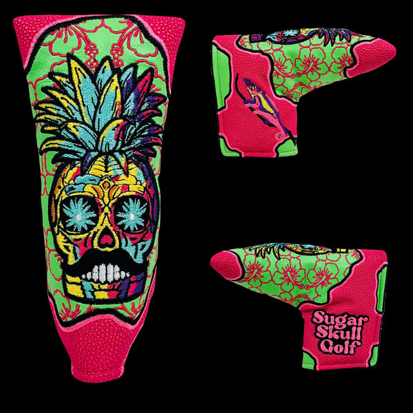 SSG 2024 Hawaiian Skull Lime/Pink Putter Cover - Blade