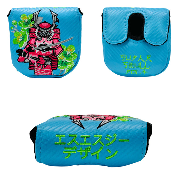 SSG 2025 Blue Carbon Fiber Samurai Putter Cover - Mallet (Center Shaft)