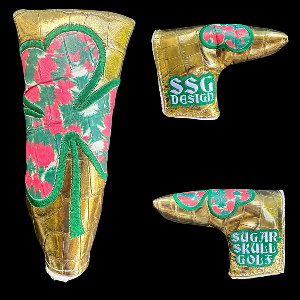 SSG 1/1 Genuine Gold Gator Masters Clover Putter Cover