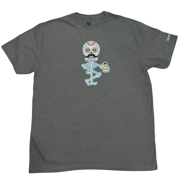 SSG Gray Sugar Skull Golf Logo T-Shirt