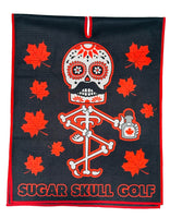 Microfiber Sugar Skull Golf Canada Waffle Towel - 40 X 16