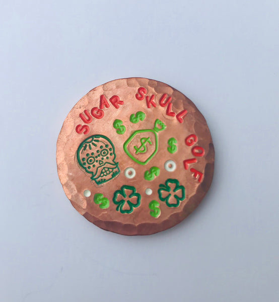 Copper Ballmarker 1/1 Handstamped - St. Patrick's Day