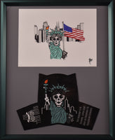 Lady Liberty Warning PGA Cover and Drawing 16" X 20"