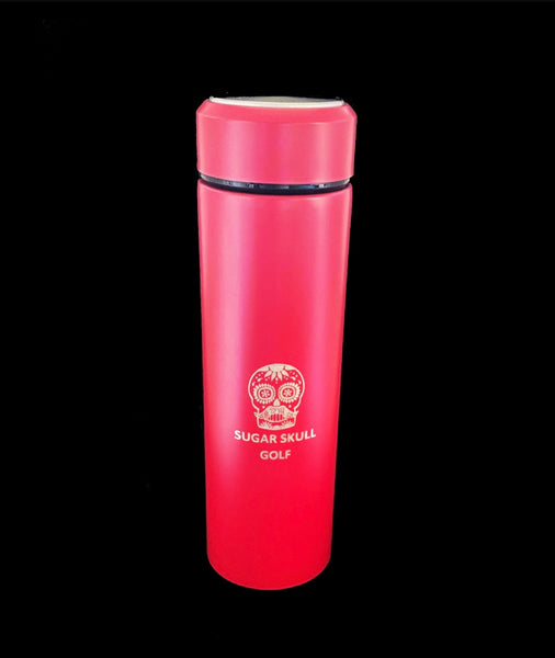 Sugar Skull Golf Stainless Vacuum Flask - Red