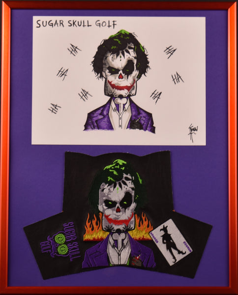 Framed Joker and Head Cover Drawing 16" X 20"