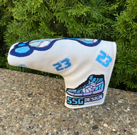 1/1 White MJ Tarheels Putter Cover - Blade