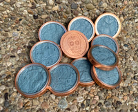 Copper/Light Blue Ostrich Quill - Heavy Duty Ball Marker