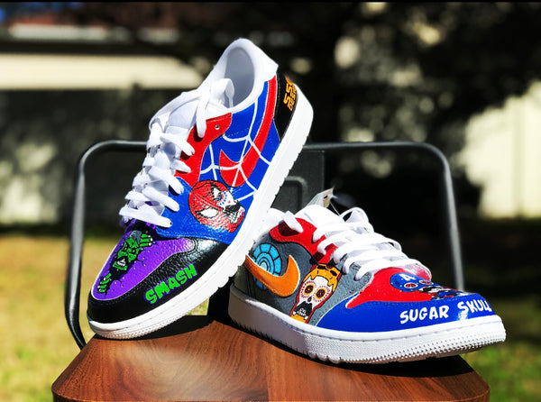 Custom Superhero Hand Painted Nike Air Jordan Low Size 10.5M US