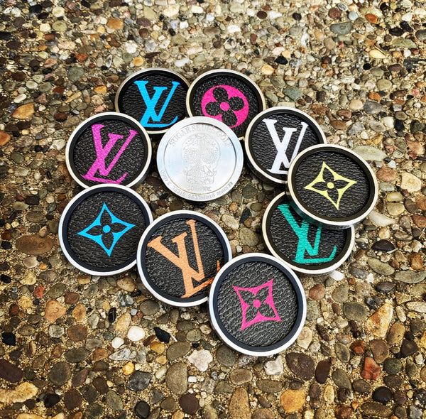 GSS LV Black Monogram Material - Heavy Duty Ball Marker