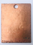 Copper Bag Tag (1/1) Handstamped - St. Patrick's Day