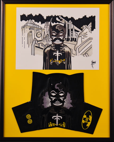 Framed Batman and Special Head Cover Drawing 16" X 20"
