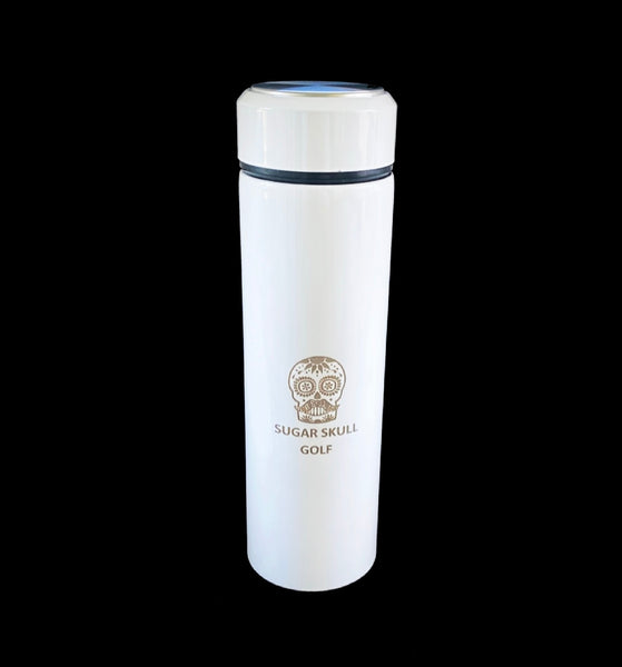 Sugar Skull Golf Stainless Vacuum Flask - White