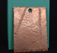 Copper Bag Tag (1/1) Handstamped - St. Patrick's Day