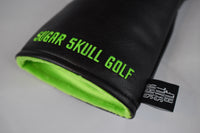 Sugar Skull Golf *NEW STYLE* Black/Lime Green Fairway Headcover *Preorder*
