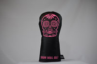 Sugar Skull Golf *NEW STYLE* Black/Pink Fairway Headcover *Preorder*