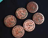 Copper Ballmarker (1/6) Handstamped - St. Patrick's Day