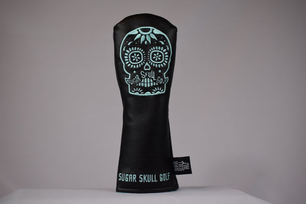 Sugar Skull Golf *NEW STYLE* Black/Robin Egg Blue Hybrid Headcover *Preorder*