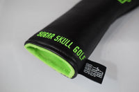 Sugar Skull Golf *NEW STYLE* Black/Lime Green Hybrid Headcover *Preorder*