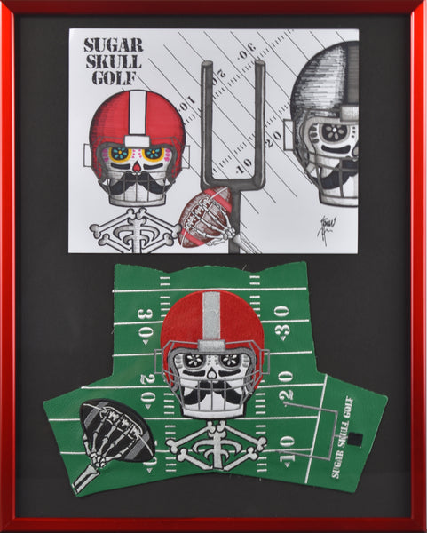 Football Headcover and Drawing 16" X 20"