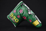 Large Caddy Skull Green Genuine Leather Blade Putter Cover *Masters Limited Release*