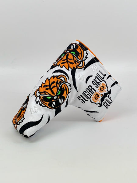 Angry Tiger Blade Putter Cover - White with Black Stripes *Limited Release*