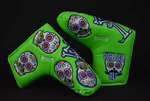 Sugar Skull Golf *Limited Release* Putter Cover - Lime Green